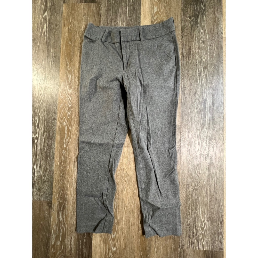 A New Day Dress Pants Womens 4 Grey Stretch Slim Leg Trousers Office Wear